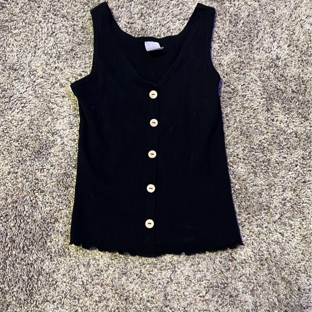 XS NOBO black fake button up shirt